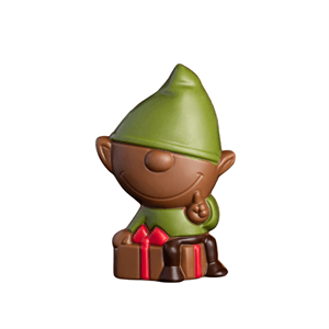 Decorated Hollow Milk Chocolate Elves in Hats 40g